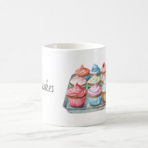 Caneca De Café Cupcakes de Chocolate Rosa Azul Menta