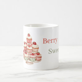 Caneca De Café Cupcakes de Morango com Creme