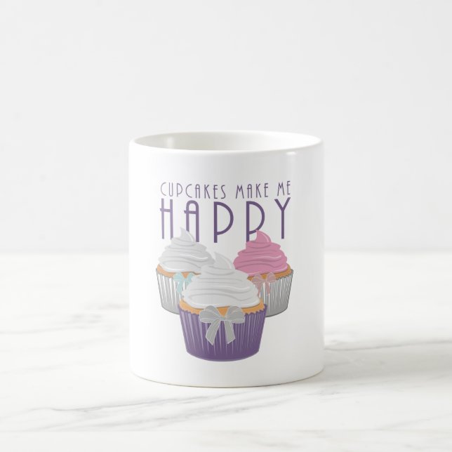 Caneca De Café Cupcakes me fazem feliz (Centro)