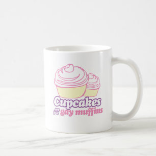 CANECA DE CAFÉ CUPCAKES SÃO APENAS MUFFINS GAYS