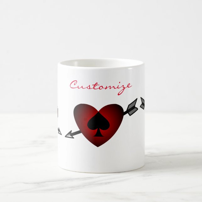 Caneca De Café Cupid Heart Black Spade Thunder_Cove (Centro)