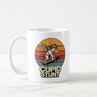 Caneca De Café Cupid Stunt Funny Vintage Angel Retro Sunset Mug