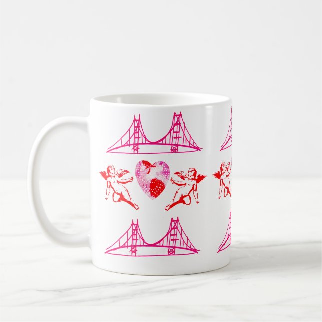 Caneca De Café Cupídeos Rosa de São Francisco (Esquerda)