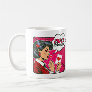 Caneca De Café Cupido Ataca Novamente - Dia dos Namorados