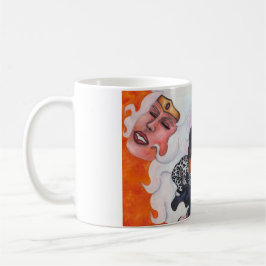 Caneca De Café Cupido de aquarela, gato de cavalo Mãe Deusa Sonha
