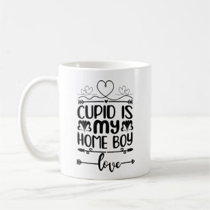 Caneca De Café Cupido é meu Namorados Romântico de tendências rom