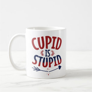 Caneca De Café Cupido é um estúpido Solteiro anti-Valentino