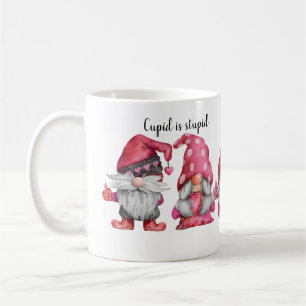 Caneca De Café Cupido Engraçado É Gnomos Namorados De Aquarela Es