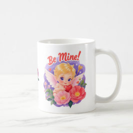Caneca De Café Cupido fofo do Dia dos Namorados com "Seja Meu"