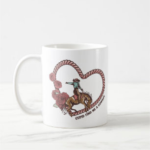 Caneca De Café Cupido Me Encontra Um Cowboy