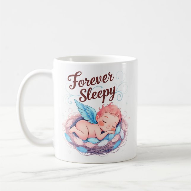 Caneca De Café Cupido: para sempre sonolência (Esquerda)