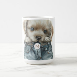 Caneca De Café Cuppy em Jeans Art Monograma