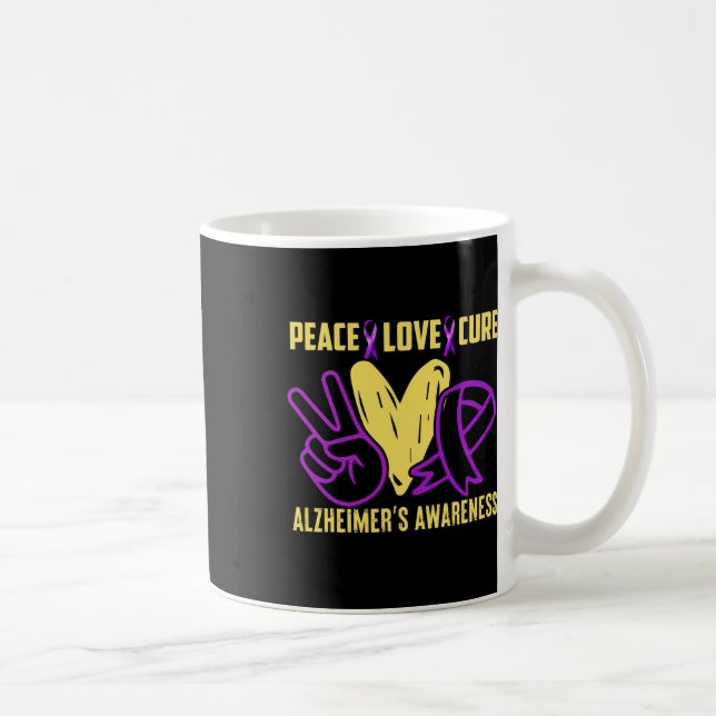 Caneca De Café Cura Paz Amor Conscientização de Heimerheimer  (Direita)