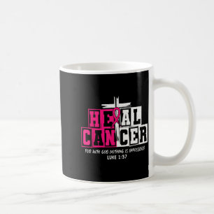 Caneca De Café Cure Câncer Acredite em Deus Cristão Conscientizaç