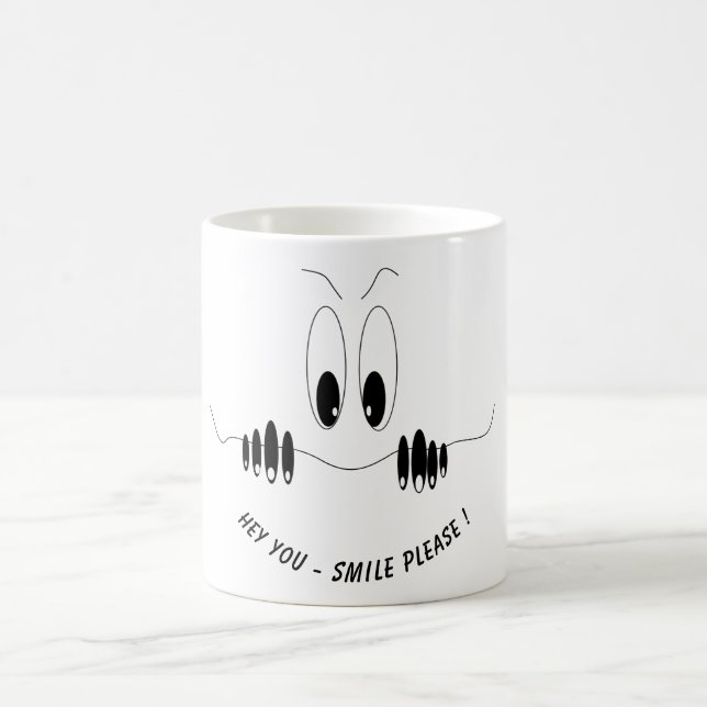 Caneca De Café Curiosidade Engraçada Sorriso De Ocultação - Adici (Centro)