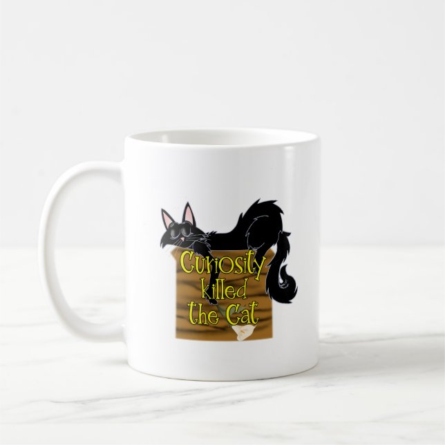 Caneca De Café curiosidade matou o gato, mas a satisfação trouxe (Esquerda)