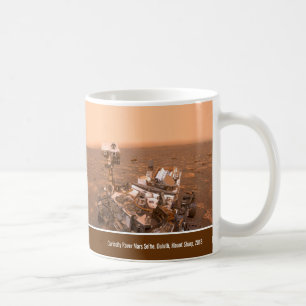 Caneca De Café Curiosity Rover Mars Dusty Selfie em Monte Sharp