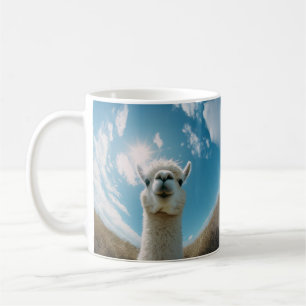 Caneca De Café Curioso Alpaca debaixo do Sol
