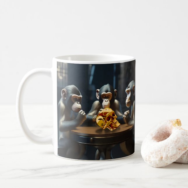 Caneca De Café Curioso Café Mug (Com Donut)