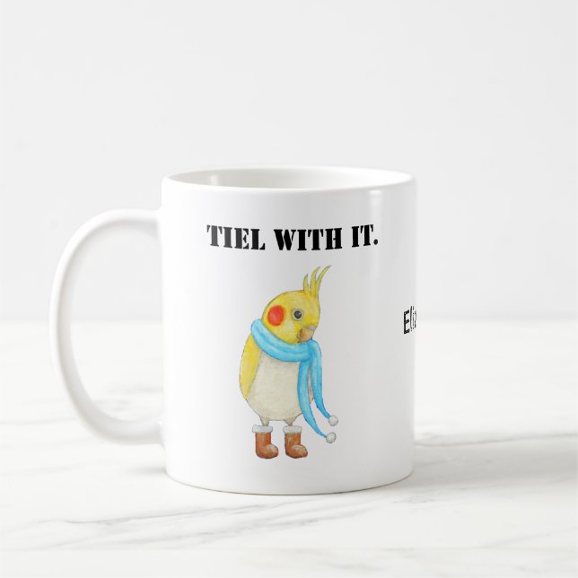 Caneca De Café Curioso Cockatiel Lover Parrot Budgie (Esquerda)