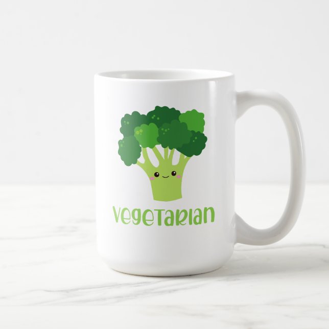 Caneca De Café Curioso Vegan Vegetarian Funny Coffee Mug (Direita)