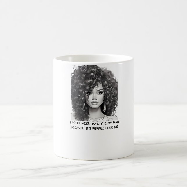 Caneca De Café Curly Brunette Beauty (Centro)
