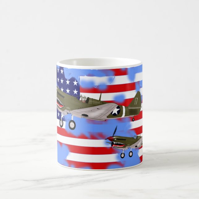 Caneca De Café Curtiss P-40 Warhawk Mug (Centro)