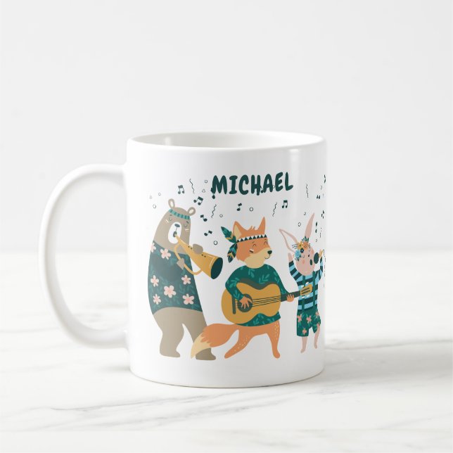 Caneca De Café Curto De Animais De Corte (Esquerda)