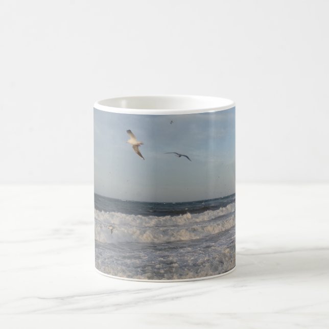 Caneca De Café Curto e Ondas - Café Branco (Centro)
