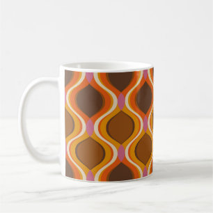 Caneca De Café Curvas Retroativas: Textura de Papel de Carteira d