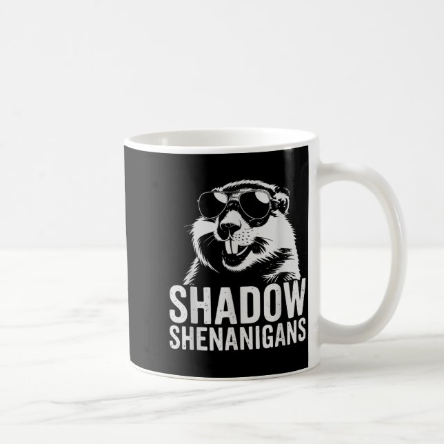 Caneca De Café Custo da Sombra do Dia da Marmota de Punxy Phils 2 (Direita)