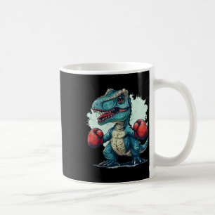 Caneca De Café Custo de Roupa de Dinossauro Boxeando com Luvas de