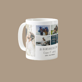 Caneca De Café Custom All of Me Loves All of You Photo Mug