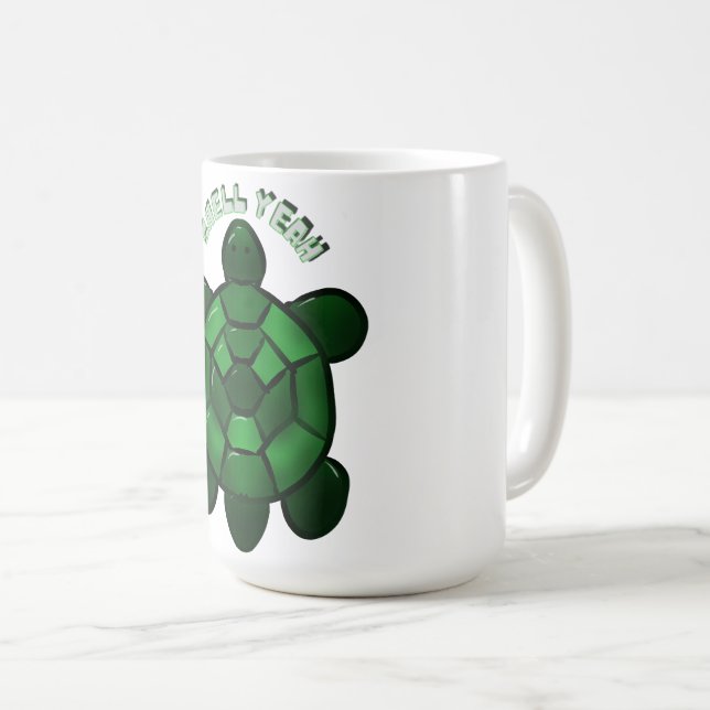Caneca De Café Custom and personalized Cute Turtle  (Frente Esquerda)