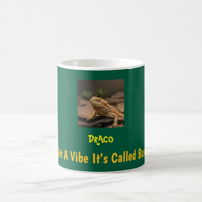 Caneca De Café Custom Bearded Dragon Photo Gift (Centro)