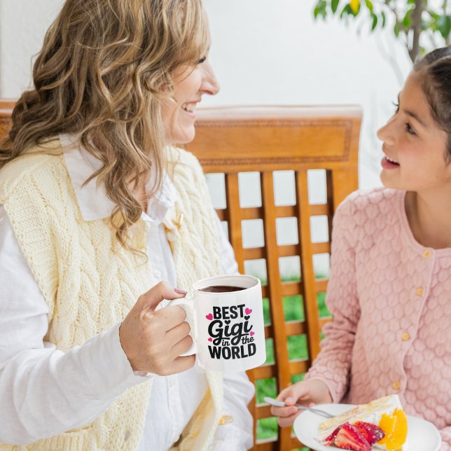 Caneca De Café Custom Best Gigi in the World Grandma Mug  (Best Gigi Ever Personalized Coffee Mug Cute Heart Grandma Gift)