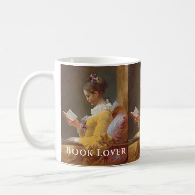 Caneca De Café Custom Book Lover Mug – Fragonard Art (Esquerda)