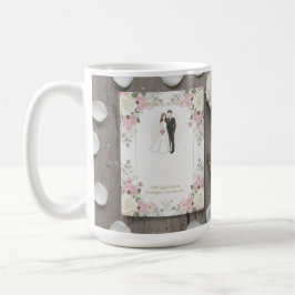 Caneca De Café Custom Bride and Groom Illustration