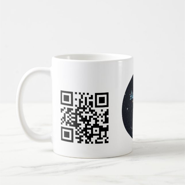 Caneca De Café Custom Business Logo with QR code  (Esquerda)