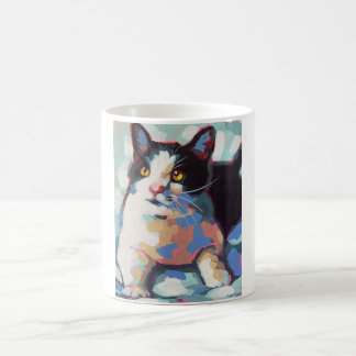 Caneca De Café Custom Cat Portrait Painting - Gift for Cat Lovers