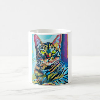 Caneca De Café Custom Cat Portrait Painting - Gift for Cat Lovers
