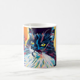 Caneca De Café Custom Cat Portrait Painting - Gift for Cat Lovers