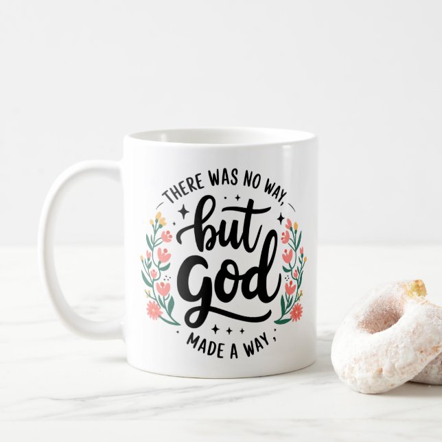 Caneca De Café Custom Christian No Way But God (Com Donut)