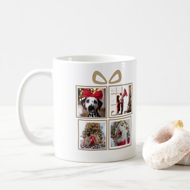 Caneca De Café Custom Christmas Gift Box Design (Com Donut)