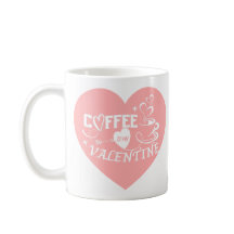 Custom Coffee Lover Pink Heart Arrow Valentine