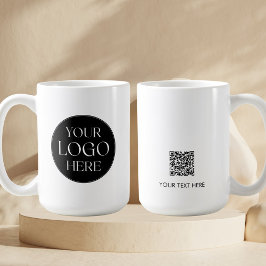 Caneca De Café Custom Company Business Logo QR Code Promotional