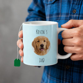 Caneca De Café Custom Dog Photo Mug | Personalized Pet Dad Gift