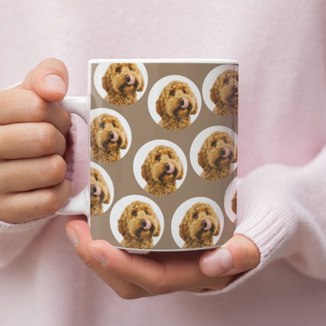 Caneca De Café Custom Dog Photo | Personalized Pet Face (Criador carregado)