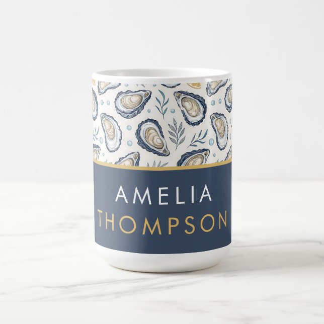 Caneca De Café Custom Elegant Marine Oysters (Centro)