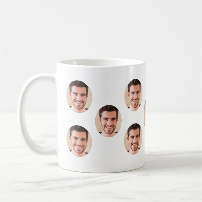 Caneca De Café Custom Face Photo Personalized Coffee Mug (Esquerda)
